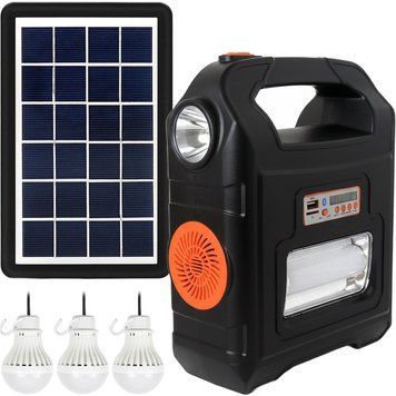 Ліхтар 9000мАг 3 LED-лампи Bluetooth FM-радіо USB microSD RT-910BT 234582370 фото