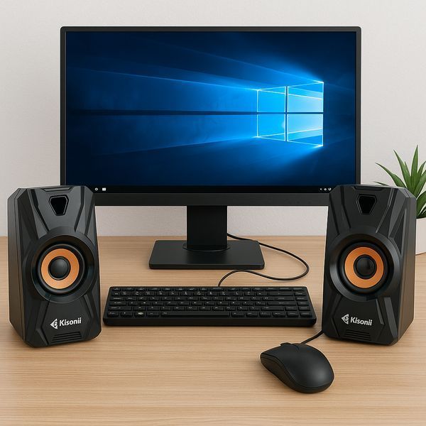 Комп'ютерні колонки 2x3W USB AUX Kisonli U9003 234580342 фото