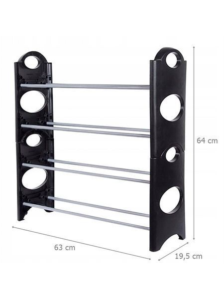 Органайзер для взуття на 12 пар 63&times;19&times;64 см Stackable Shoe Rack 123462110 фото