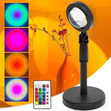 Проекційна лампа RGB 16 режимів USB Sunset Lamp A8 234565639 фото