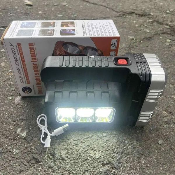Ліхтарик акумуляторний USB BL 7702A COB на сонячній батареї з Power Bank 234563924 фото
