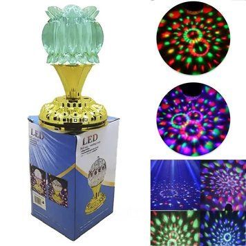 Світлодіодна настільна лампа Цукорниця з RGB підсвічуванням та обертовим моторчиком 234564993 фото