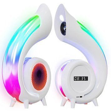 Настільна RGB-лампа Мушля з годинником Bluetooth-колонкою USB 234576881 фото