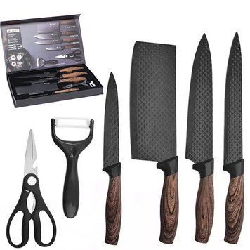 Набір кухонних ножів Kitchen utensils AND HA-177 з нержавіючої сталі 234578364 фото