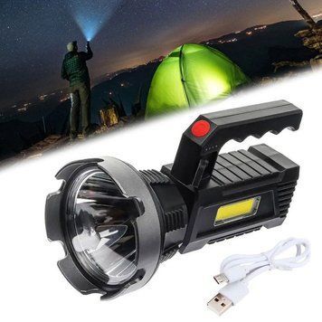 Ручний ліхтар 2500mAh 50W LED+COB USB BL T-100 234563956 фото
