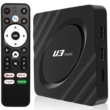 Смарт ТВ приставка 4/32 Гб Full HD Wi-Fi пульт U3 mini 234576852 фото